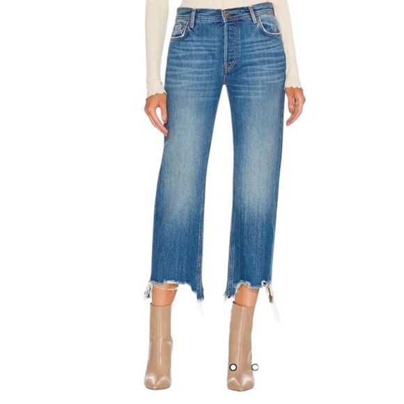 Free People We The Free Jean Maggie Straight Mid Rise Jeans Size 26 Button-Fly - Picture 3 of 12